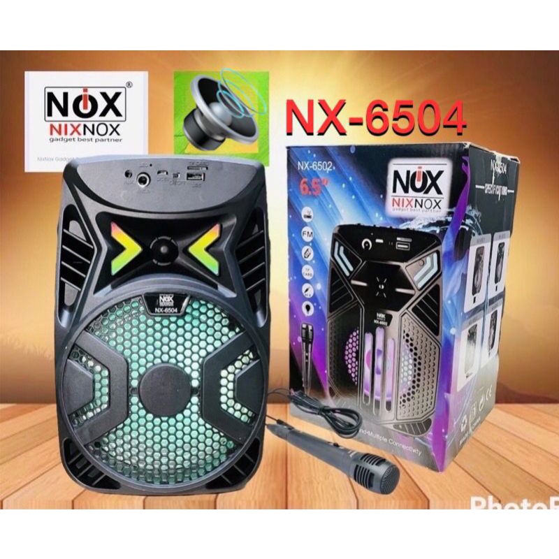 SPEAKER BLUETOOTH KARAOKE 6,5 INC NIXNOX NX-6501 6502 6503 6504 Free Microphone Speaker Termurah