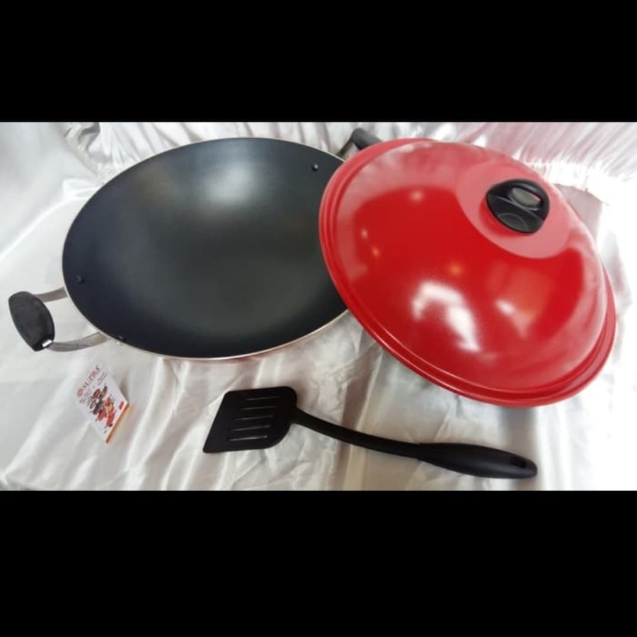 Penggorengan SUPRA Rosemary Wok 36cm+LID/Wajan Supra 36cm+Tutup+Spatula