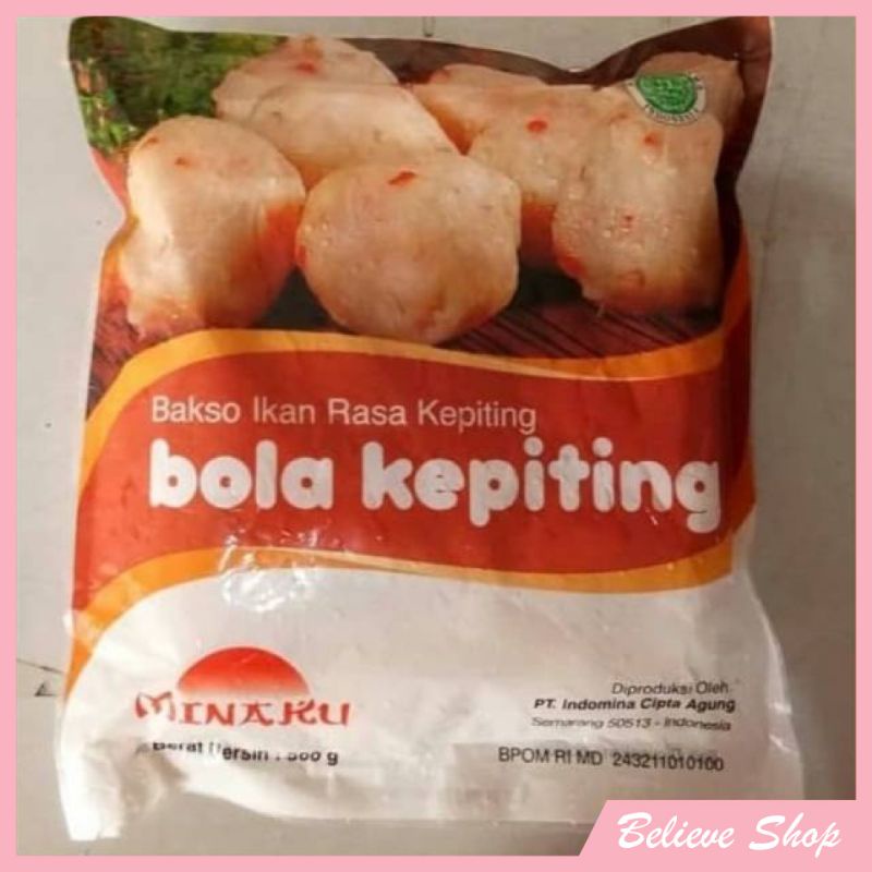 

Bola kepiting minaku 500 gr