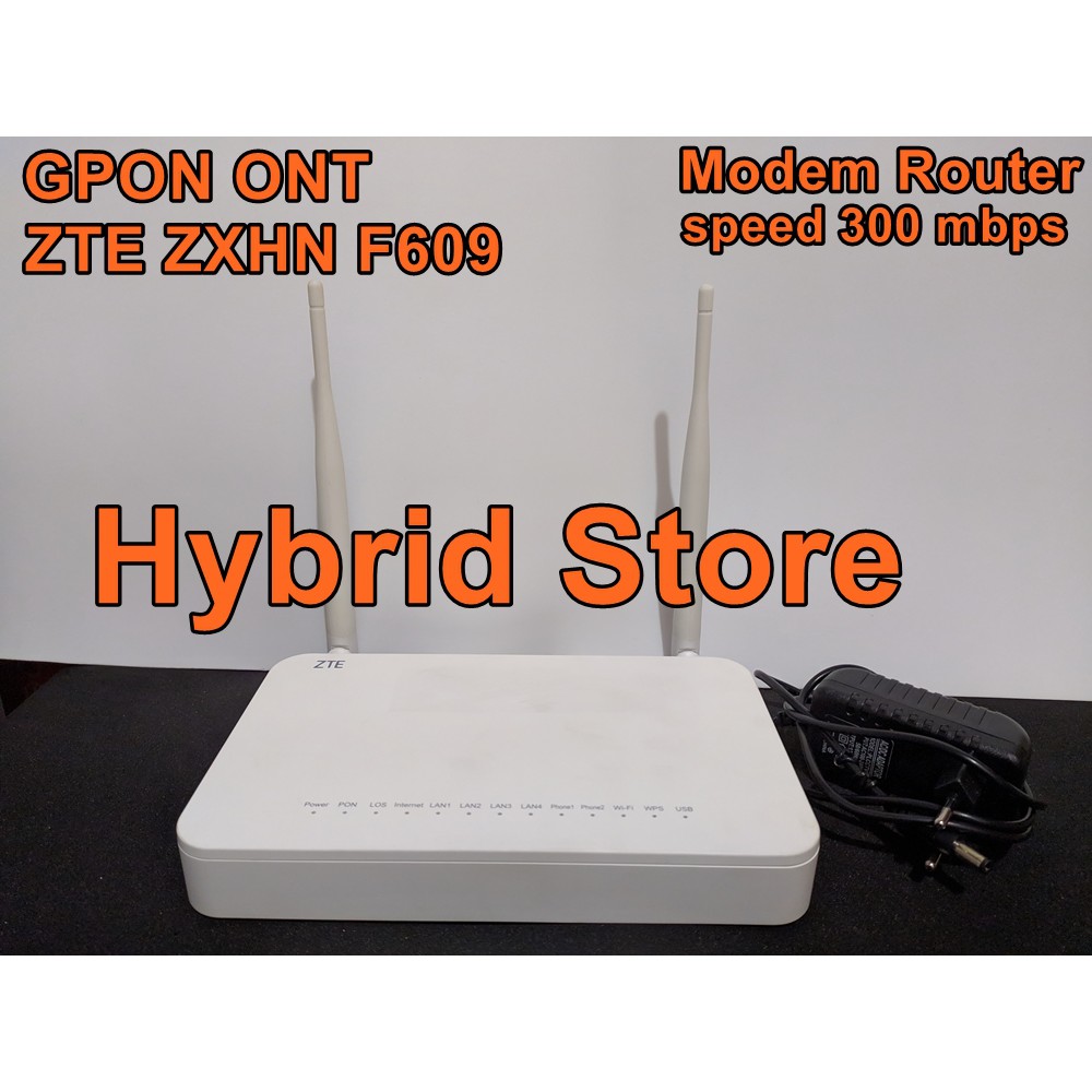 Jual Modem Router ZTE ZXHN F609 versi 2 WiFi Speed 300mbps Gpon ONT