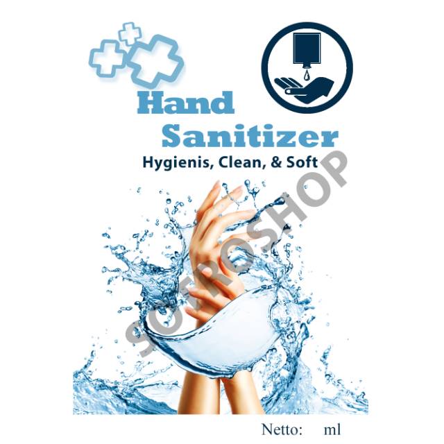 

Sticker label botol hand sanitizer