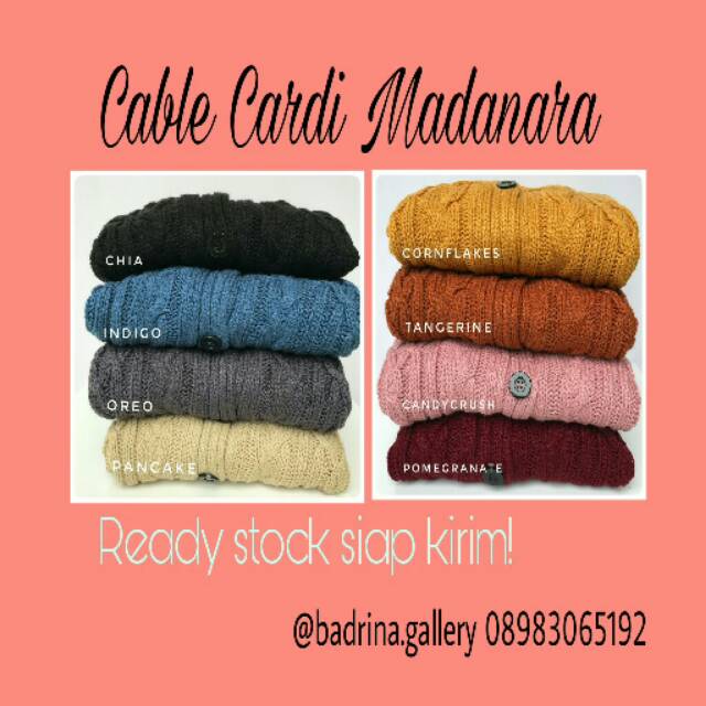 New Colour Cable Cardi Madanara