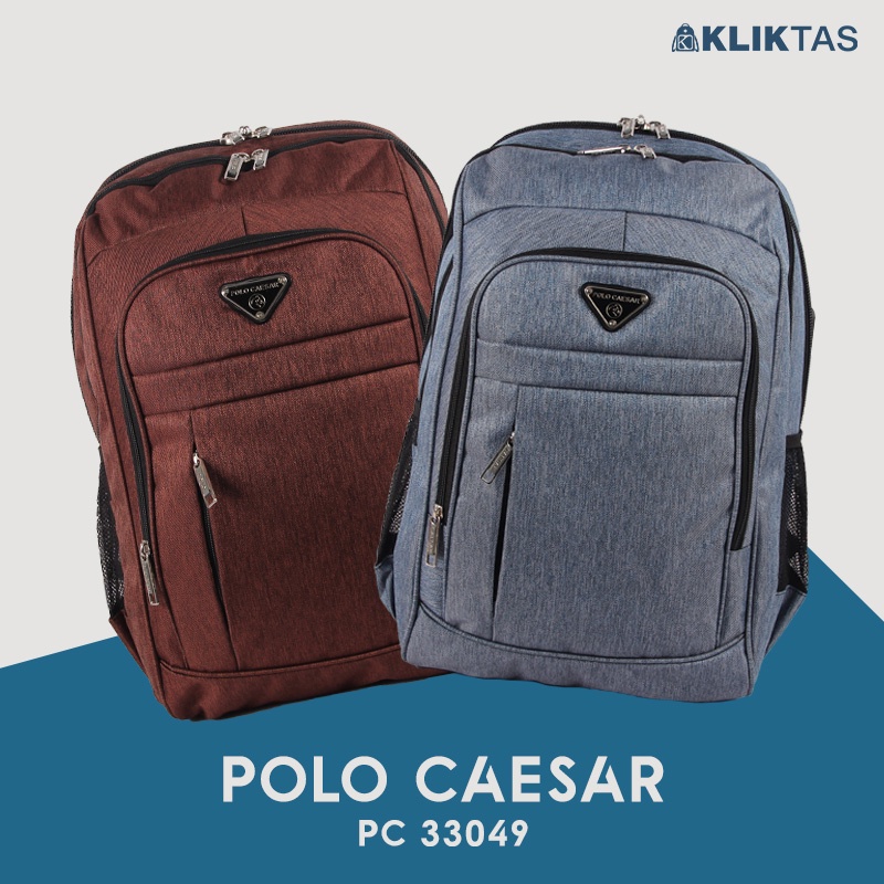 [KLIKTAS] Tas Ransel Laptop Kerja Unisex Polo Caesar 33049 - Ransel Backpack Sekolah Kuliah