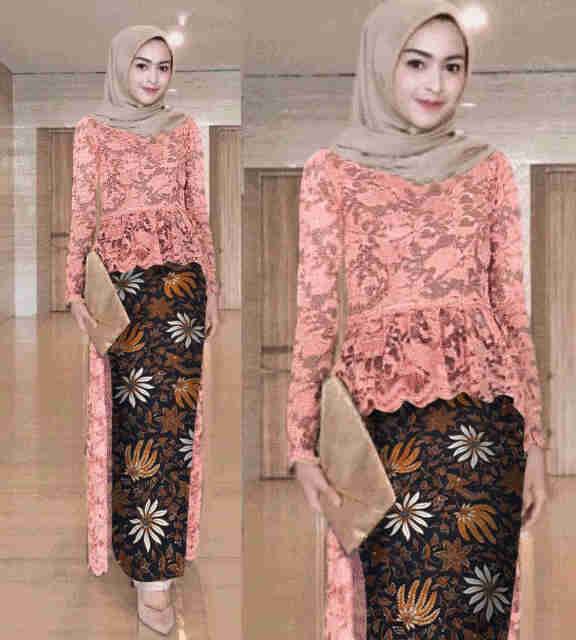  FlashSale Stelan Kebaya  Batik Brukat Duyung Fenti daun 