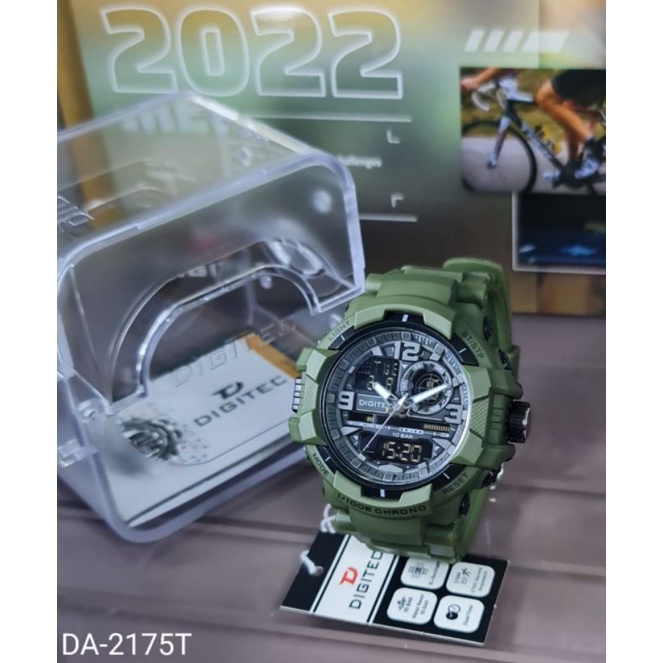 Jam Tangan Pria Digitec 2175 / DA 2175T / DA 2175 Original analog Digital tahan air