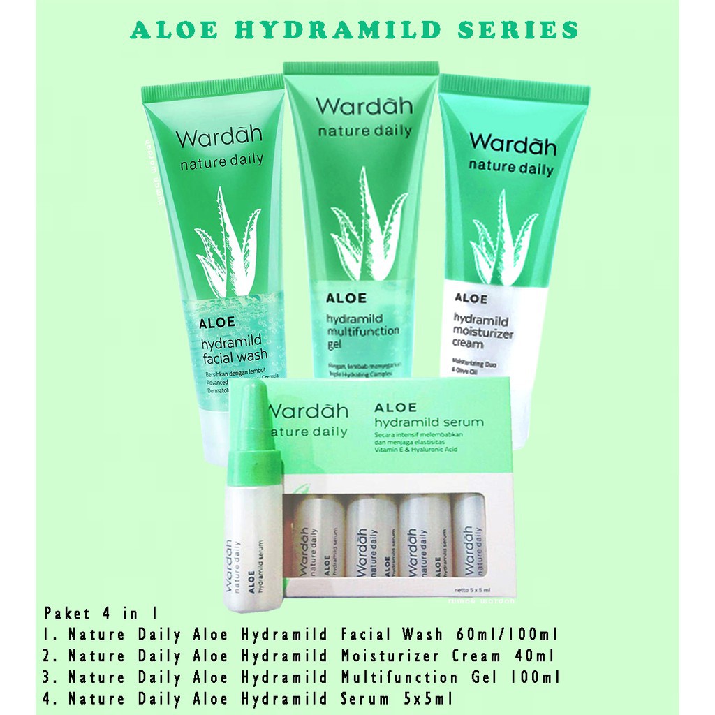 Wardah Nature Daily Aloe Hydramild Series by Ailin Kosmetik
