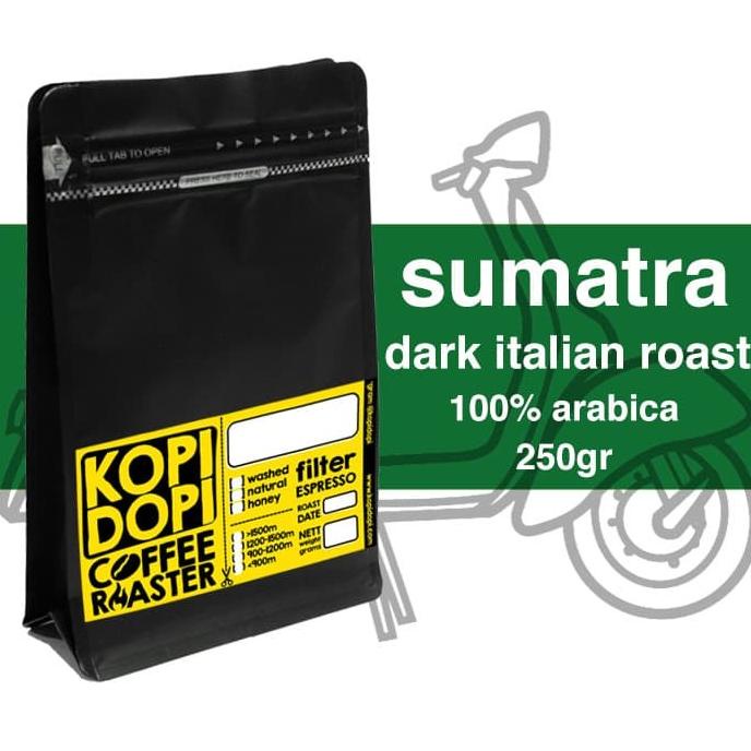 

[ COD ] Kopi Arabika Aceh Gayo Starbucks Style Sumatra Dark Italian Roast 250g DISKON Kode 733