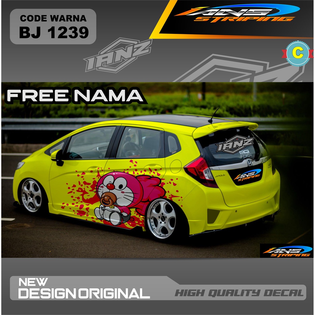 STICKER MOBIL HONDA JAZZ / VARIASI STIKER MOBIL BRO AGYA AYLA / STIKER DECAL MOBIL