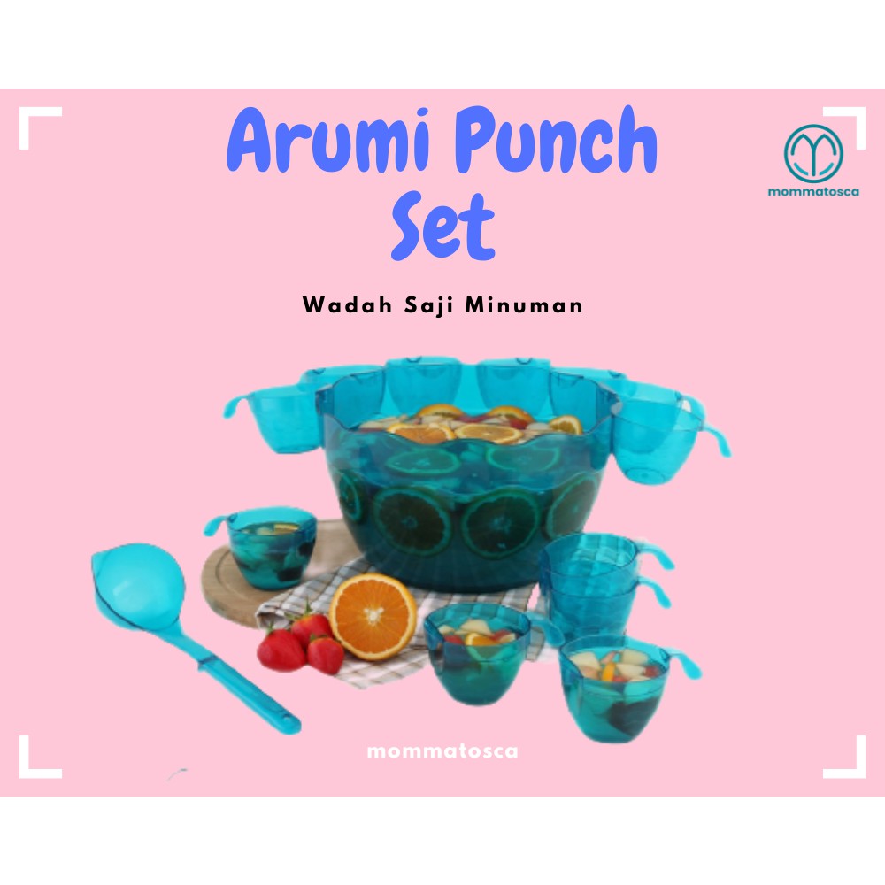[ORIGINAL] Wadah Saji Set / Wadah Minum / ARUMI PUNCH Set / Wadah Es Buah / Perlengkapan Makan