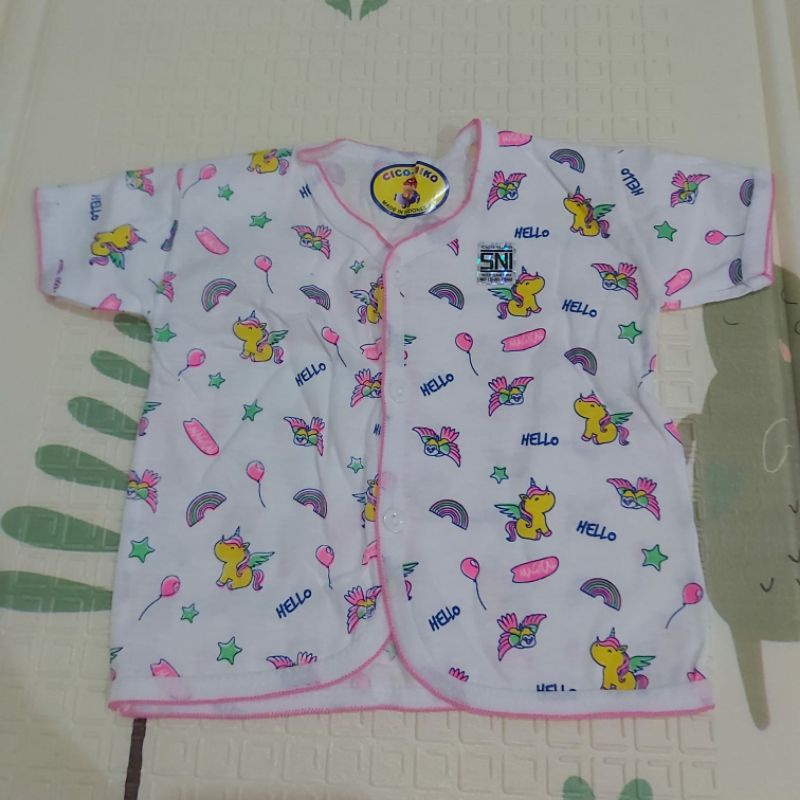 3 pcs Baju Bayi tangan pendek New born merk CICO MIKO (0-3 bulan)