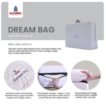 Olympic Kasur Lipat / Kasur Busa - DREAM BAG Travel Bed Olympic Original Kasur Lipat Berkualitas