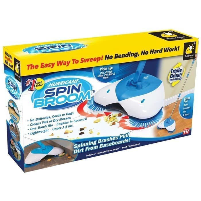 Promo | HURRICANE SPIN BROOM / Sapu Pembersih Lantai Karpet keren