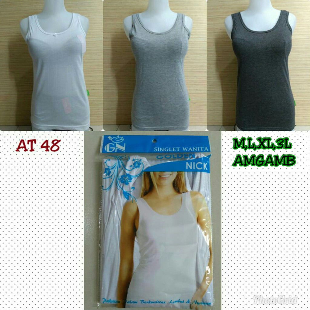 Kaos singlet tanktop wanita Golden Nick AT48AT termurah