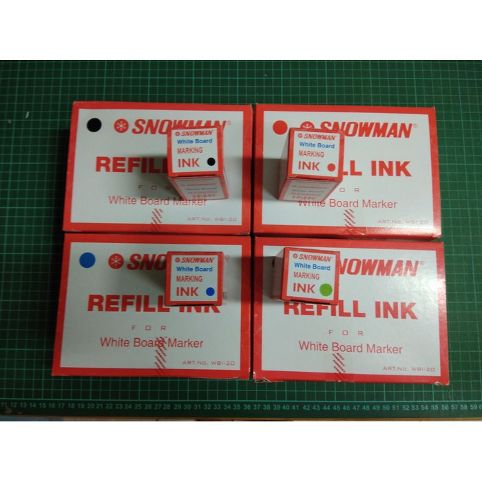 

JUAL ISI REFILL TINTA SPIDOL WHITE BOARD BG-12 SNOWMAN - WBI-20