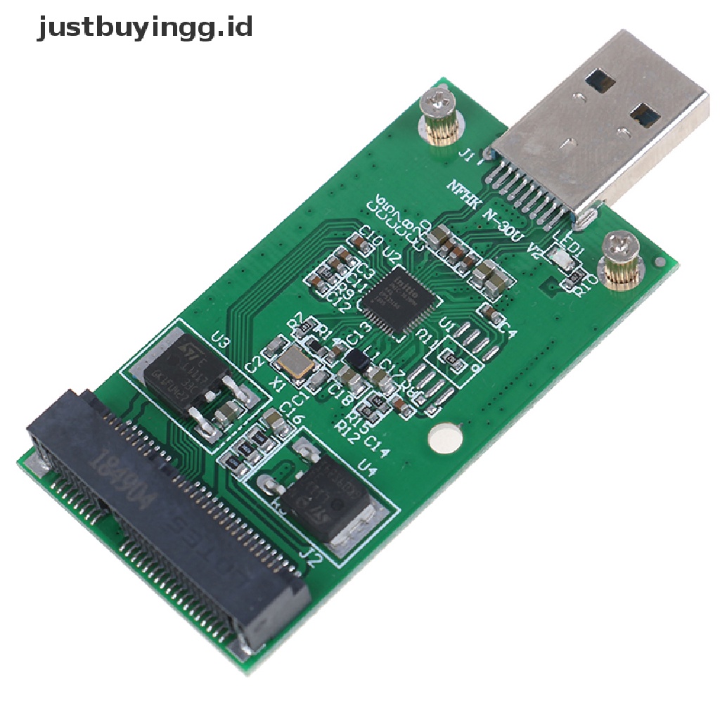 (Justbuyingg.Id) 1pc Adapter Card Ssd Pcba Eksternal Mini Usb 3.0 Ke Pcie Msata