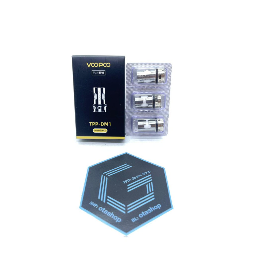 COIL - Voopoo TPP DM1 0.15ohm 60w - 80w for Drag 3 X Plus Kit Pod Tank Pods Premium Replacement dm 1