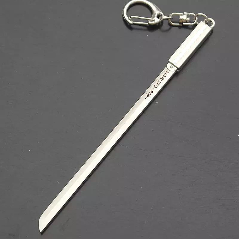 Gantungan kunci kunai senjata pedang anime naruto unik hiraishin minato shuriken kubikiribocho kusanagi sanjin no ogama keychain untuk motor tas mobil dompet-PedangKusanagi GunBl