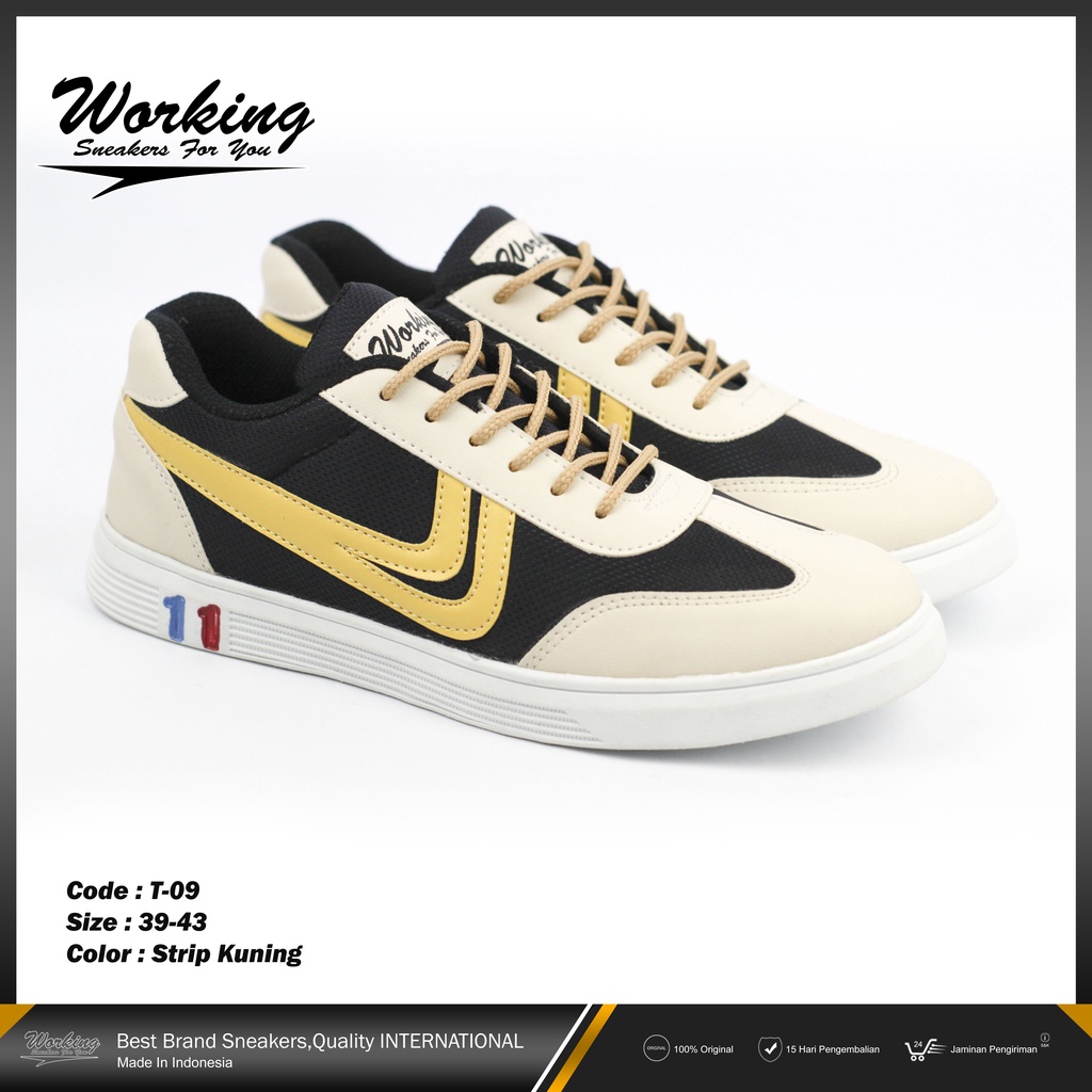 Working Sneakers For You Sepatu Running Pria Code T-09 Size 38 - 43 Korea Style