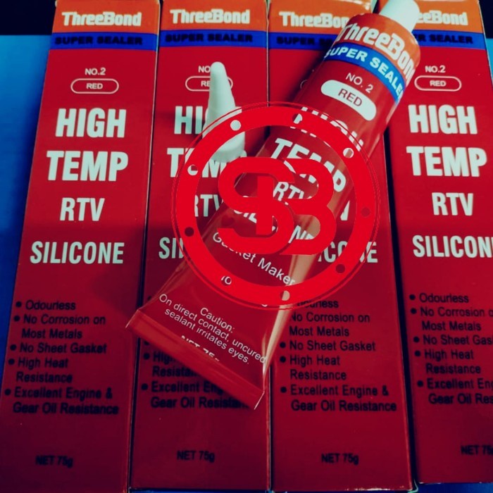 Lem Threebond SUPER SEALER No.2 HIGH Temp RTV Silicone Red Merah 75gr / 75 GR