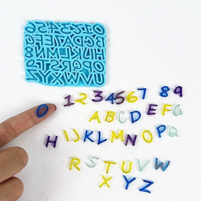 SIY  Alphabet Epoxy Resin Mold English Letters Number Pendant Casting Silicone Mould DIY Crafts Jewelry Making Tools