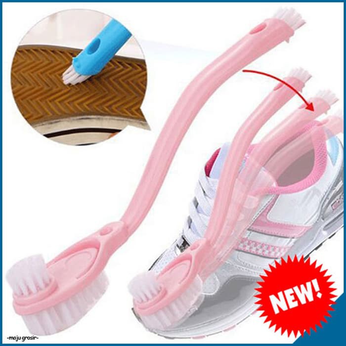 Sikat Pembersih Sepatu Triple Bulu 3 in 1 Shoes Brush tiga sisi clean tools serbaguna dapur kitchen-4