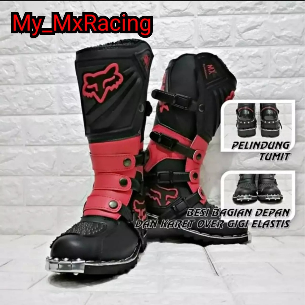 sepatu cross trail sepatu trail adventure bots safety terlaris sepatu motorcross with protector ujung besi