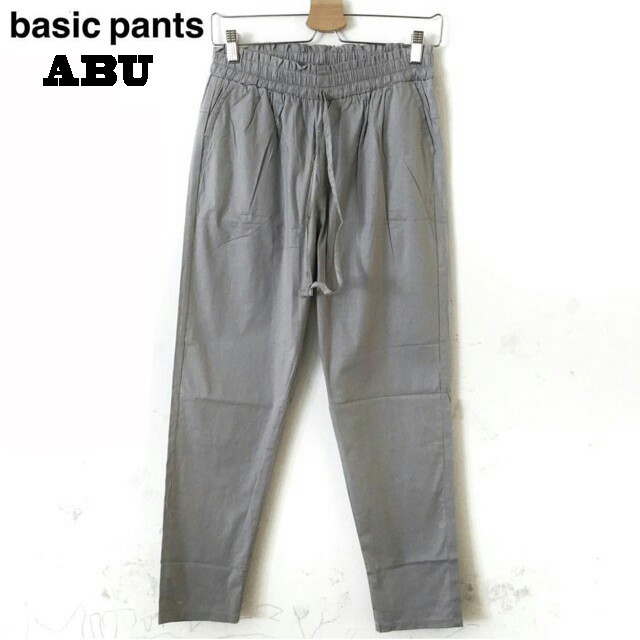 CELANA KATUN WANITA BASIC PANTS,CELANA BAGGY KERJA UKURAN STANDAR