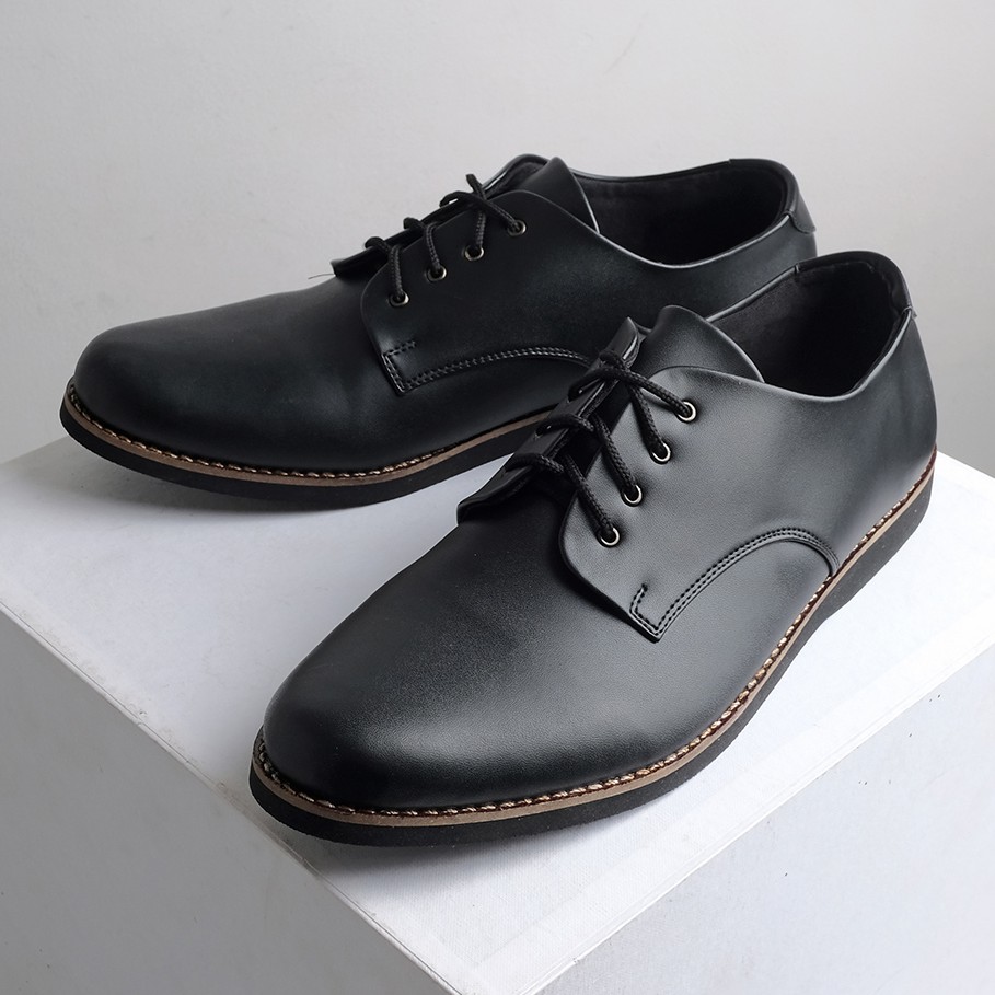 RUSH BLACK |ManNeedMe x JACK| Sepatu Pantofel Pria | Sepatu Derby Formal ORI