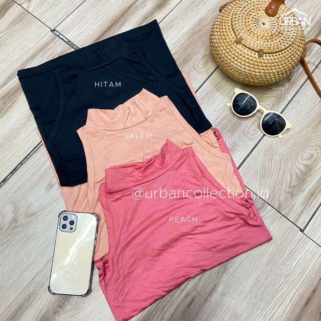TURTLENECK [ ALLSIZE ] daleman wanita tangan bolong / tanktop turtleneck / daleman lehertinggi