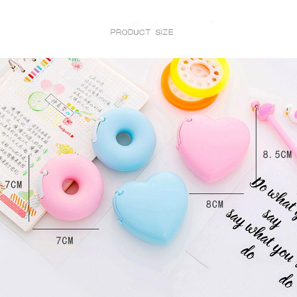 Agustinina Tape Holder Perekat Wanita Plastik Love Heart Candy Color Easy Tear Eyelash Extension Tape Cutter