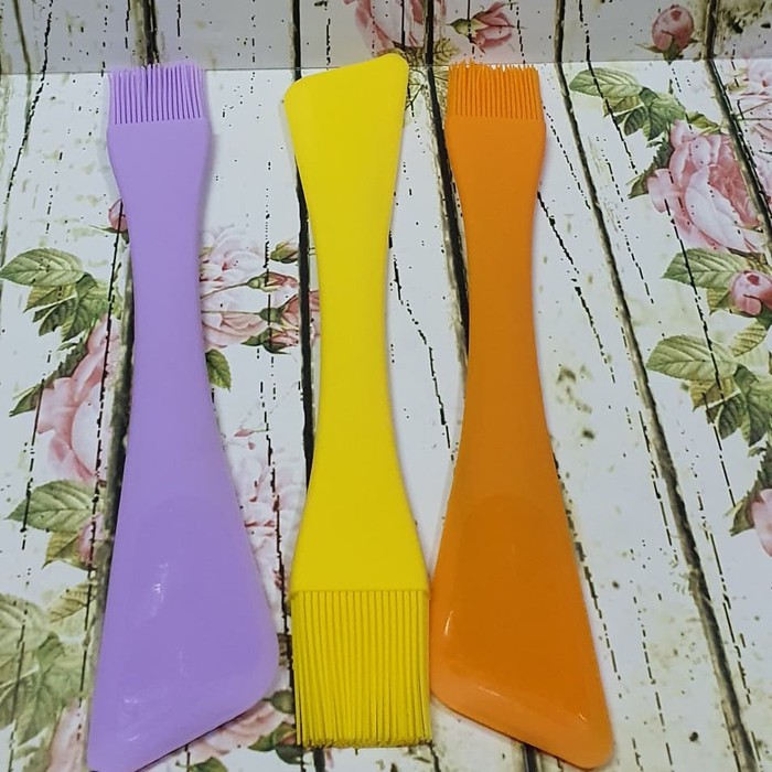 two in one silicone scrapper spatula dan kuas oles mentega