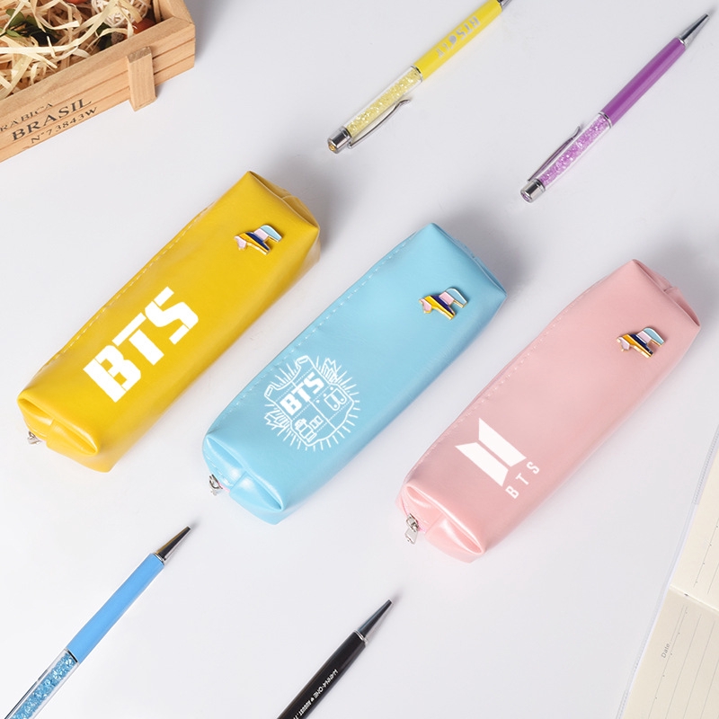 Cod Bts Permen Warna Zipper Bag Pensil Alat Tulis Kantor Perlengkapan Sekolah Shopee Indonesia