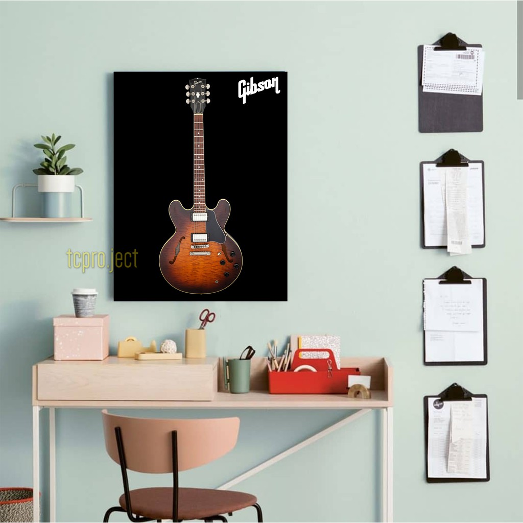 GITAR GIBSON 1982 ES-335 POSTER - DEKORASI HIASAN DINDING