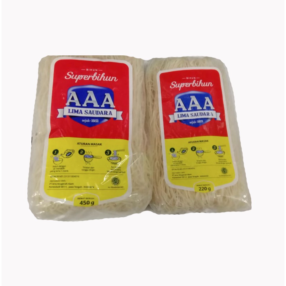 

Super Bihun AAA Lima Saudara - 220gr / 450gr