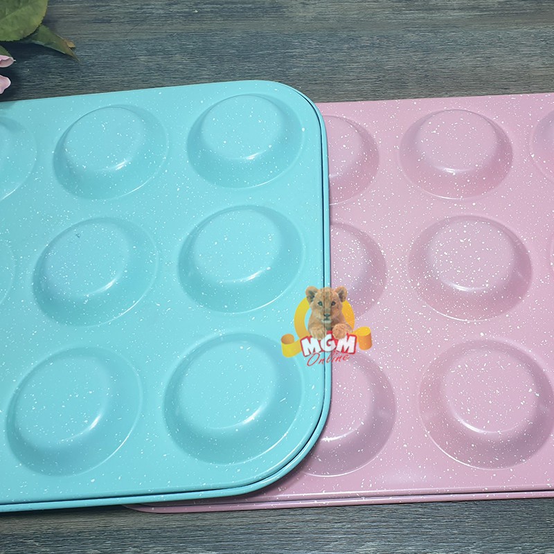 Loyang teflon muffin mini - loyang teflon cupcake mini 12lubang Warna