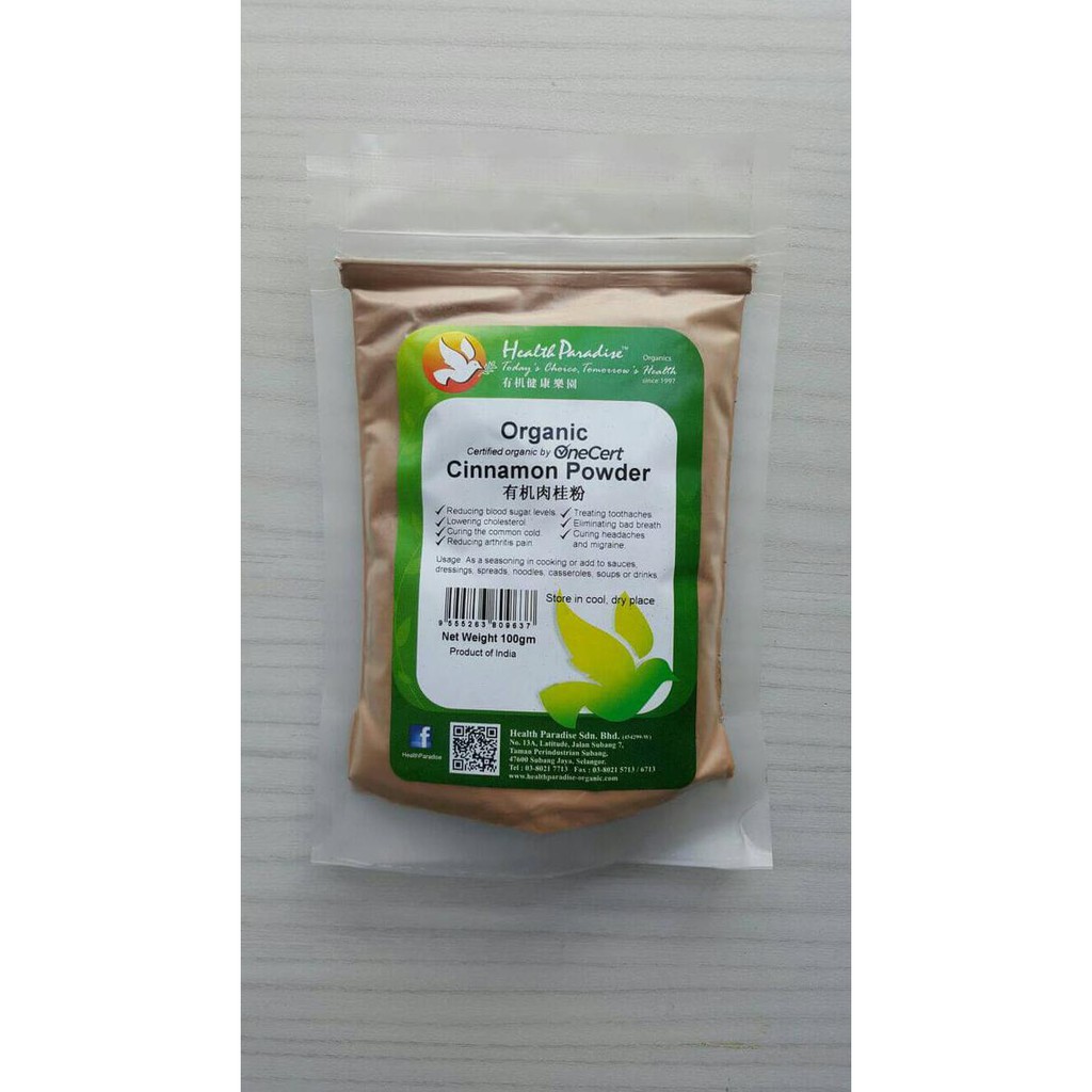 

BERKUALITAS! Health Paradise Organic Cinnamon Powder / Bubuk Kayu Manis 100Gr