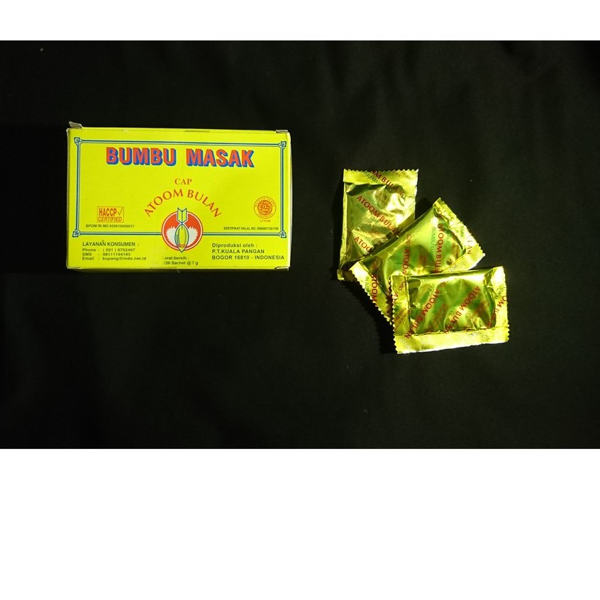 

Bumbu masak atoom bulan 1 box 140 gram