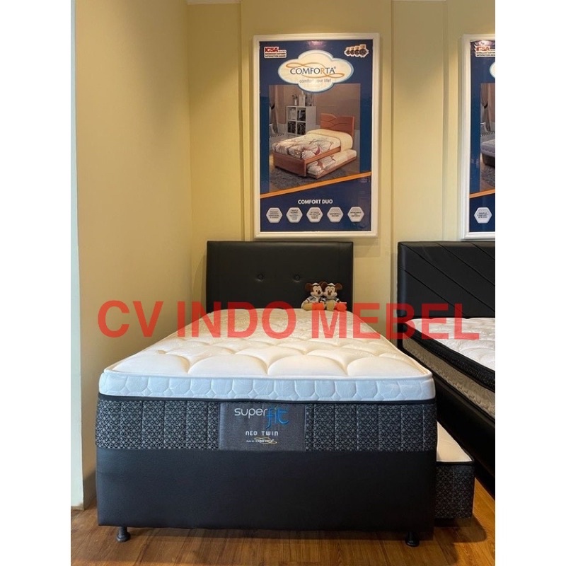 2 in 1 springbed susun dorong ukuran 120 superfit COMFORTA ready stock garansi 10 tahun kasur anak