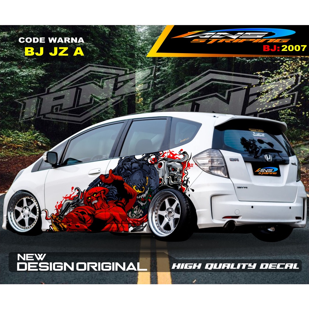 STICKER DECAL MOBIL HONDA JAZZ MOBILIO AGYA AYLA / STIKER VARIASI BODY SAMPING MOBIL AYLA / STIKER MOBIL TERMURAH / VARIASI STIKER MOBIL TERBARU / STIKER MOBIL