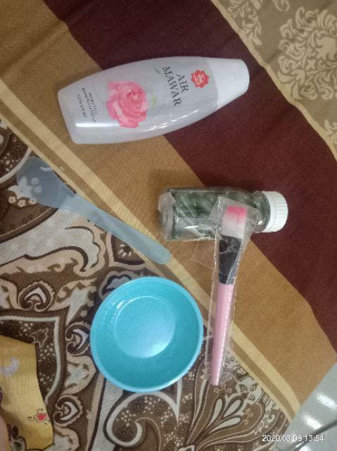 Paket #2 Spirulina + Air Mawar + Kuas + Wadah + Pengaduk