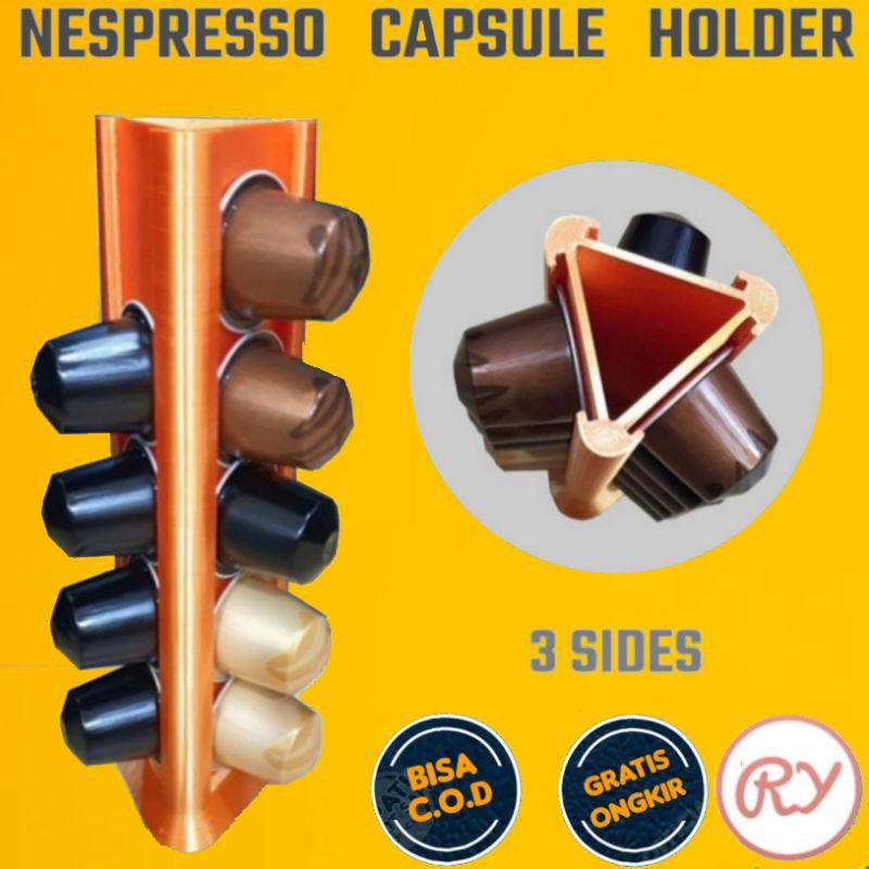 Nespresso Kapsul Capsule Dispenser Holder Triangle 3 Sides For Nespresso Coffee Capsules