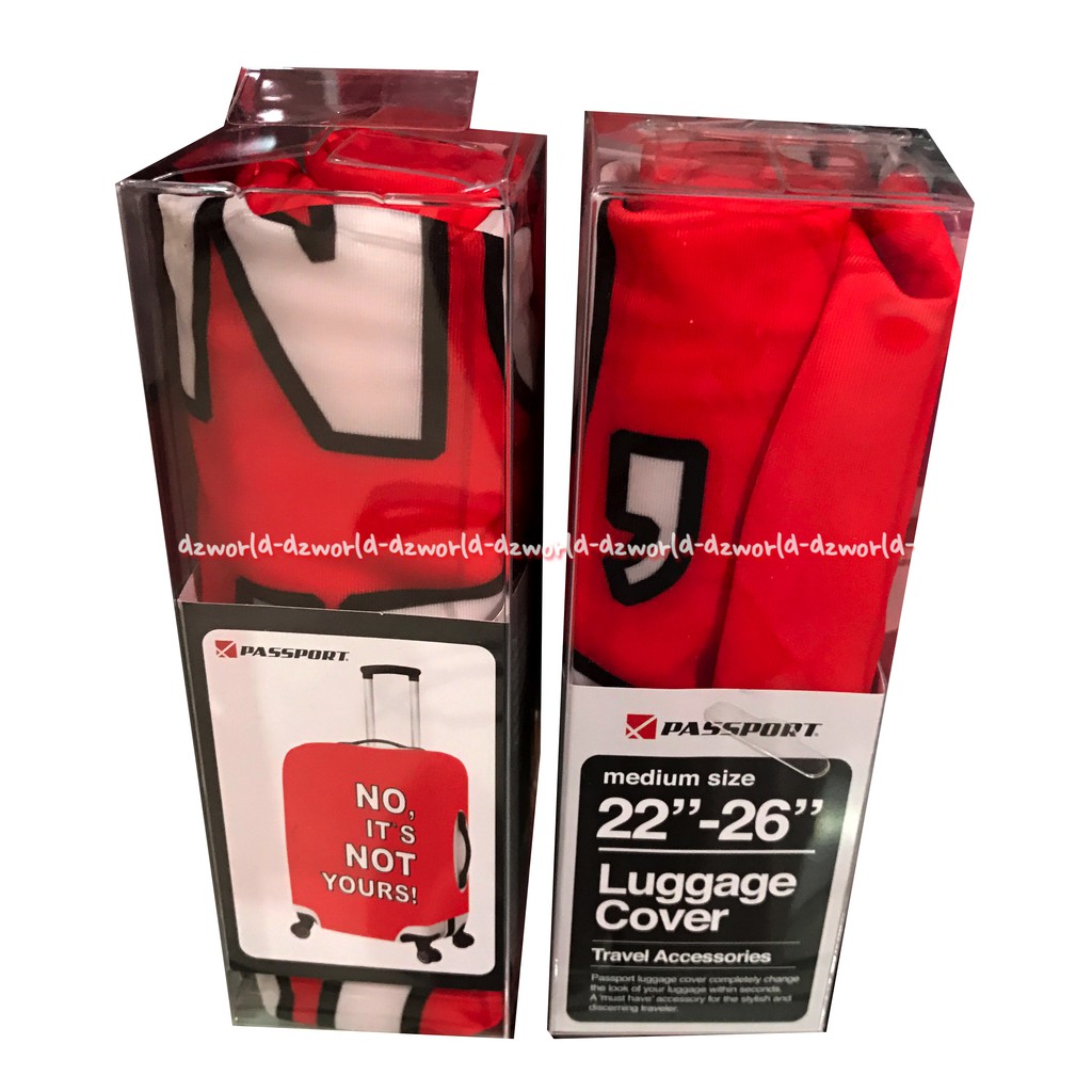 Passport Luggage Sarung Koper Red Sedang 22-26 No It's Not Your Merah