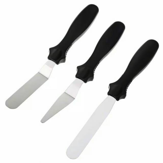 Spatula Set Pisau Hias Kue 3 in 1