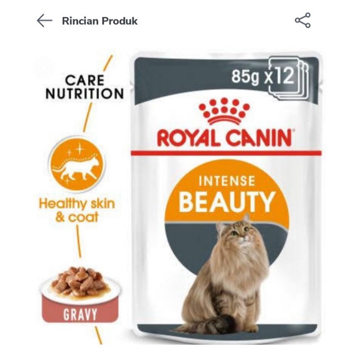 Royal canin sachet beauty gravy 85gr