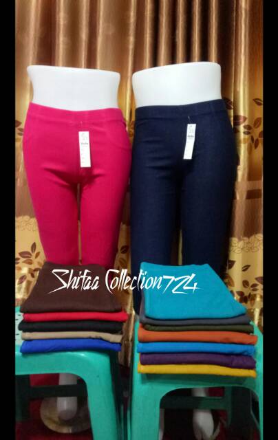 Celana Pendek Wanita Dewasa / Legging Murah / Celana Pendek Wanita / Celana  Legging 7/8  Kantong (Jumbo Dewasa)