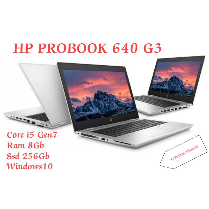 Laptop Hp Probook 640 G3 core i5 gen7 MULUSSSS//win10//free tas & mouse