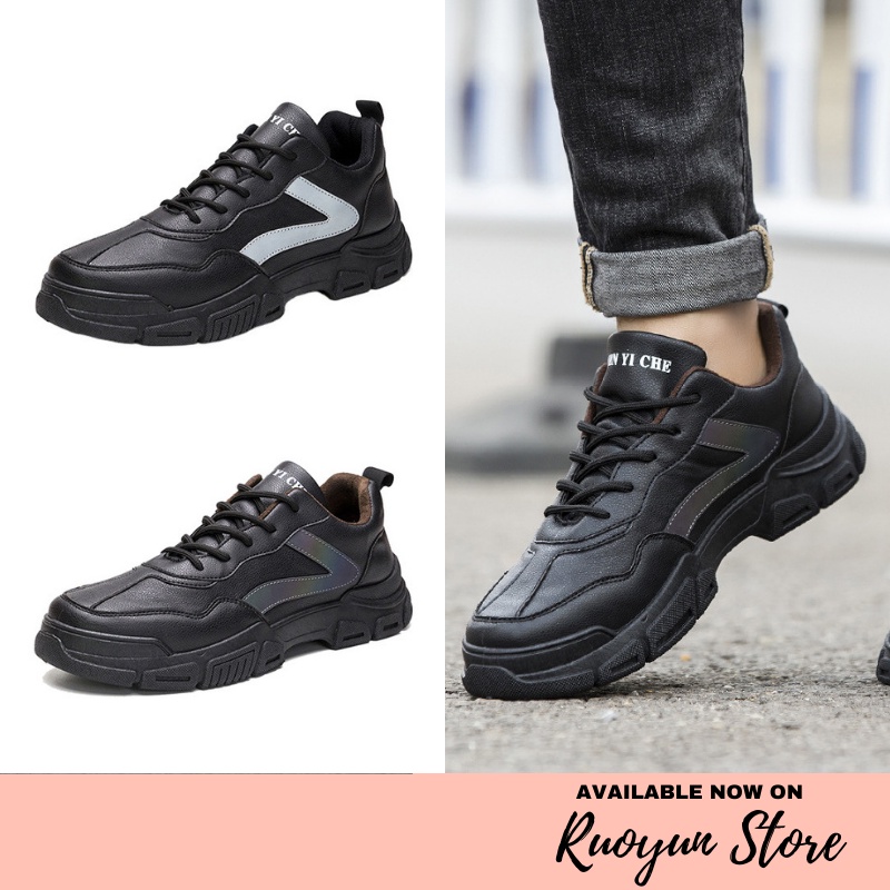 RYX - Leather Abyss Sepatu Sneakers Pria Fashion Casual - Ori Import