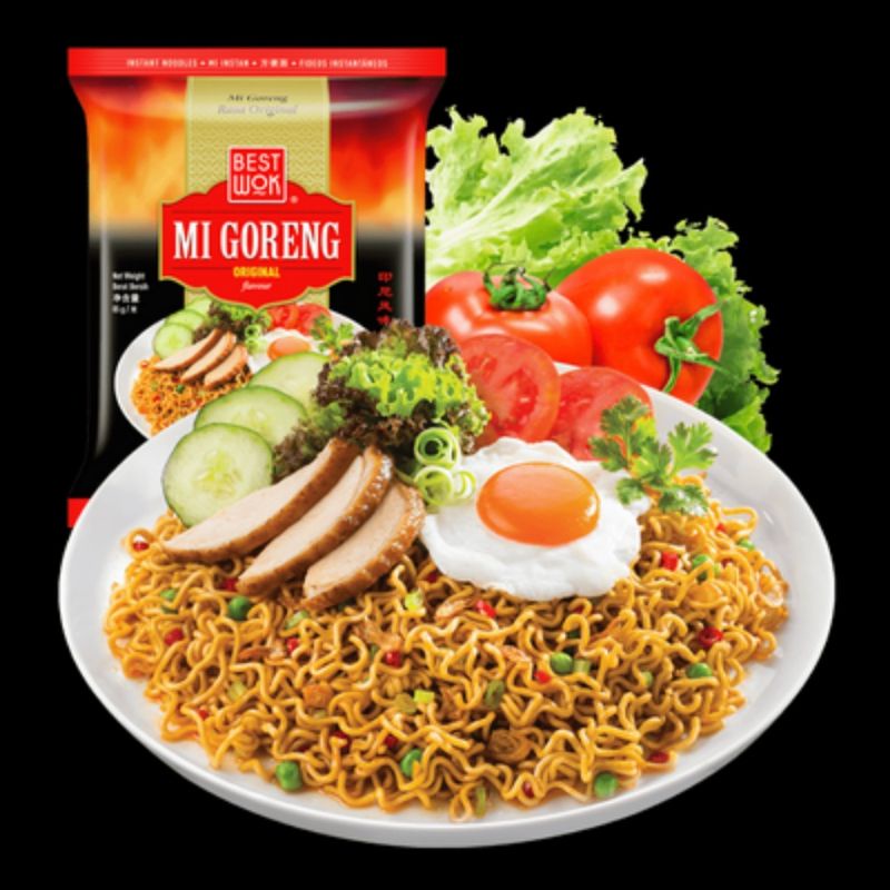 mie goreng BEST WOK original / black pepper seafood / hot spicy 85 gram