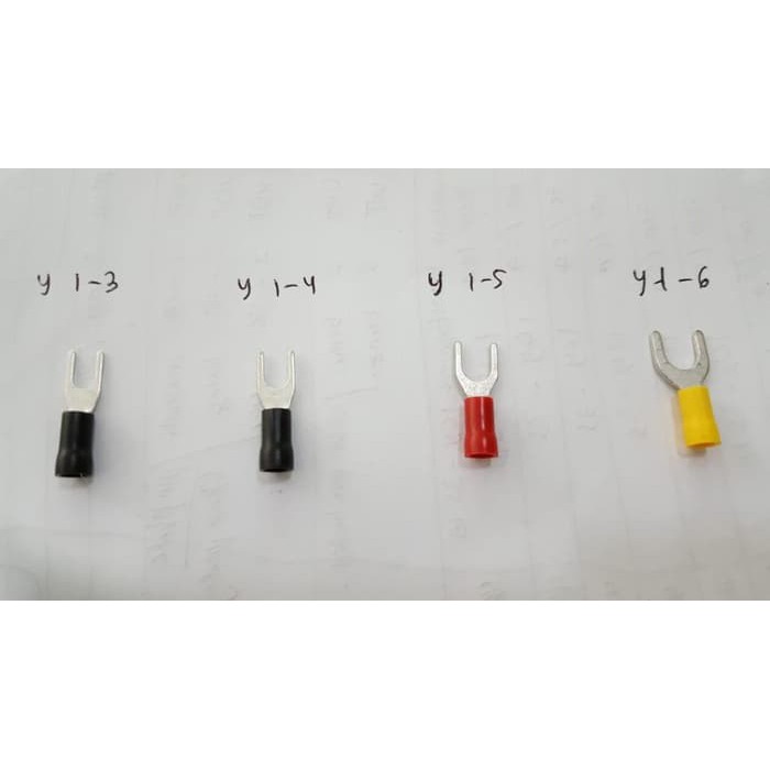 Skun Y 1.25-6 Warna / Skun Kabel Y 1.25-6 / Skun Garpu insulated spade / Skun 1.5mm / Garpu 1.25-6Y