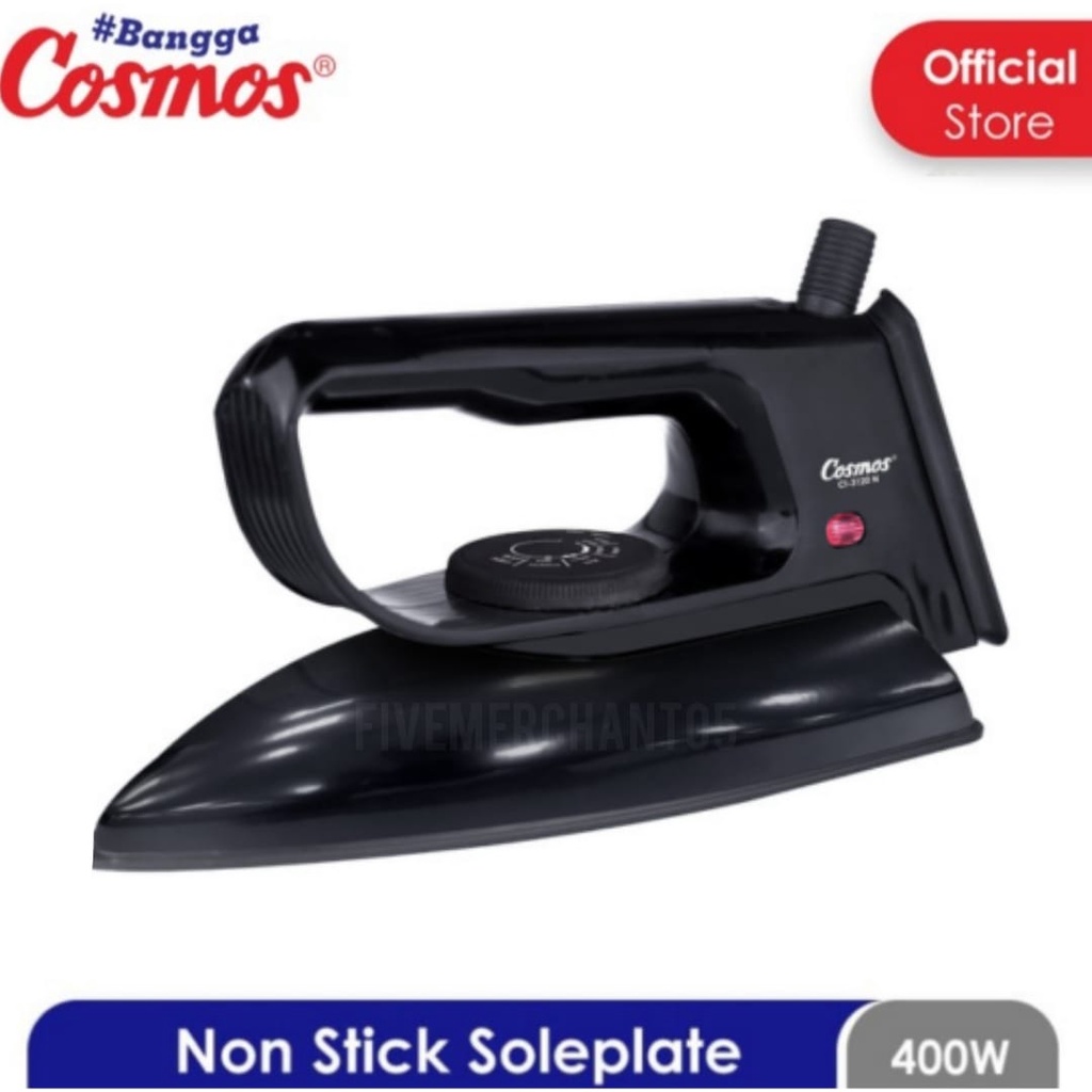 Setrika Cosmos CI 3120 N JB Electric Iron Cosmos 3120 Anti Lengket Gosokan Baju Setrika Kering Baju